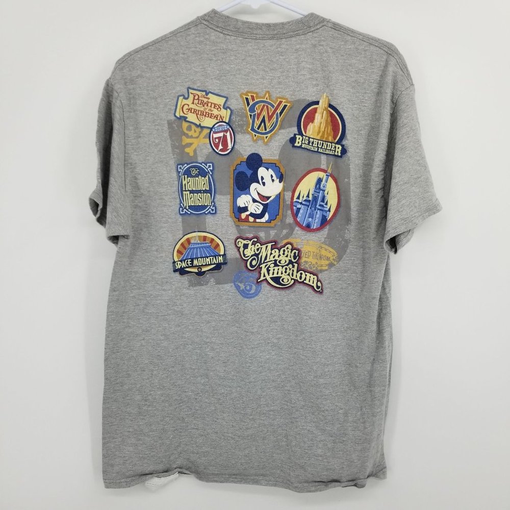 Disney Parks by Hanes 45th Anniversary Grey Short‎ Sleeved Shirt Size Large